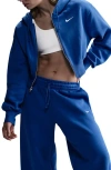 Nike Sportswear Phoenix Fleece Crop Hoodie In Game Royal/sail