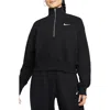 Nike Sportswear Phoenix Fleece Crop Sweatshirt In Black