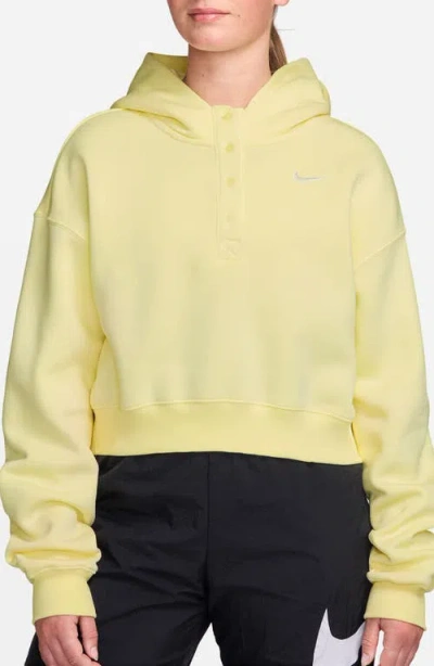 Nike Sportswear Phoenix Fleece Crop Sweatshirt In Yellow