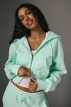Nike Sportswear Phoenix Fleece Cropped Full-zip Hoodie Sweatshirt In Mint Foam/(sail), Women's At Urban O In Green