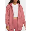 Nike Women's  Sportswear Phoenix Fleece Oversized Full-zip Hoodie In Canyon Pink/ Sail