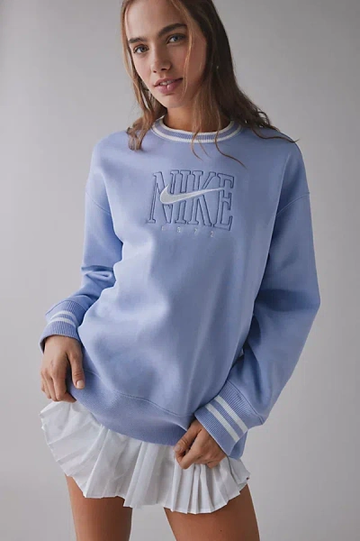 Nike Sportswear Phoenix Fleece Graphic Oversized Crew Neck Pullover Top In Lilac Ice, Women's At Urban Ou