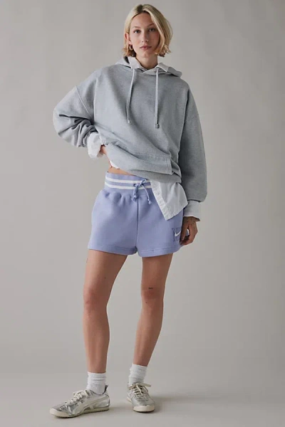 Nike Sportswear Phoenix Fleece High-rise Loose Graphic Short In Lilac Ice, Women's At Urban Outfitters
