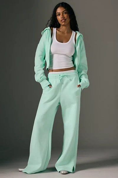 Nike Sportswear Phoenix Fleece High-rise Wide Leg Sweatpant In Mint Foam/(sail), Women's At Urban Outfitt In Green
