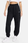 Nike Sportswear Phoenix Fleece High-waisted Oversized Sweatpants In Black