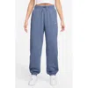 Nike Sportswear Phoenix Fleece High-waisted Oversized Sweatpants In Blue