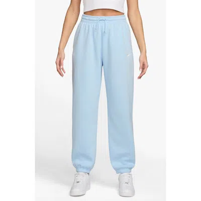Nike Sportswear Phoenix Fleece High-waisted Oversized Sweatpants In Blue