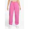 Nike Sportswear Phoenix Fleece High-waisted Oversized Sweatpants In Pink