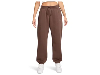Nike Sportswear Phoenix Fleece High-waisted Oversized Sweatpants In Brown