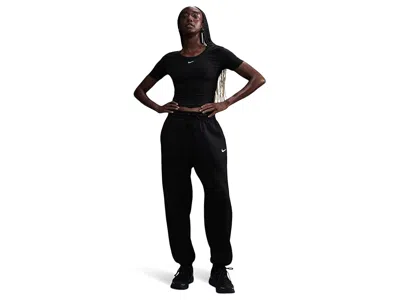 Nike Sportswear Phoenix Fleece High-waisted Oversized Sweatpants In Black
