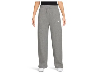 Nike Sportswear Phoenix Fleece High-waisted Wide-leg Pants In Gray