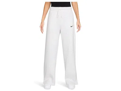 Nike Sportswear Phoenix Fleece High-waisted Wide-leg Pants In White