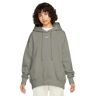 Nike Sportswear Phoenix Fleece Hoodie Women's Light Gray Pullover Dsgl359