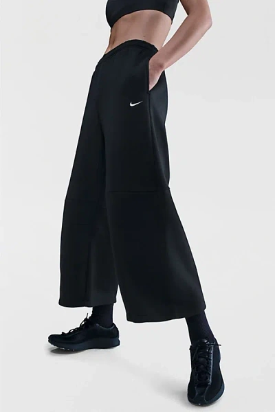 Nike Sportswear Phoenix Fleece Loose Cropped Barrel Pant In Black, Women's At Urban Outfitters In Blue