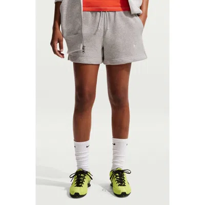 Nike Sportswear Phoenix Fleece Mid-rise 4-inch Shorts In Gray