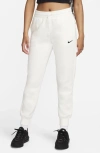 Nike Women's  Sportswear Phoenix Fleece Mid-rise Sweatpants In Sail/ Black