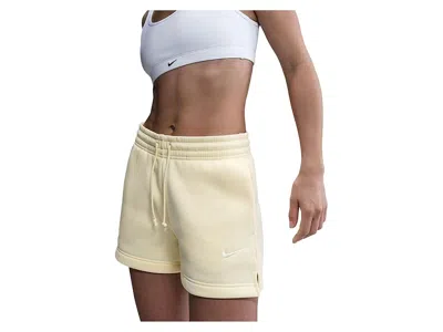 Nike Sportswear Phoenix Fleece Mid-rise 4 Shorts In Yellow