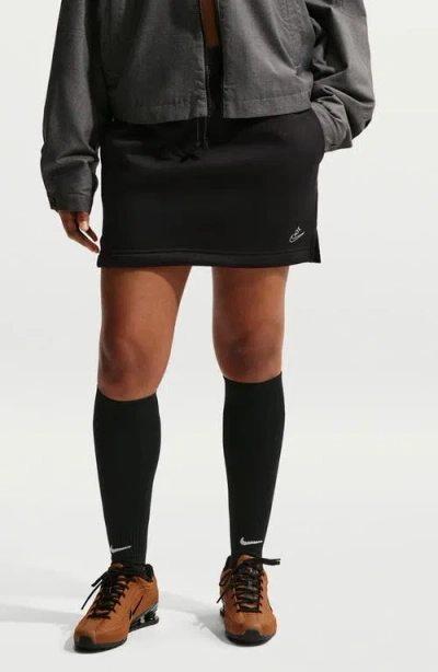 Nike Sportswear Phoenix Fleece Miniskirt In Black