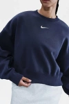 Nike Women's  Sportswear Phoenix Fleece Oversized Crew-neck Sweatshirt In Blue