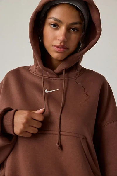Nike Sportswear Phoenix Fleece Over-oversized Hoodie Sweatshirt In Baroque Brown/velvet Brown, Women's At