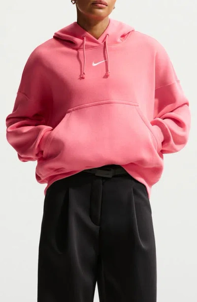 Nike Sportswear Phoenix Fleece Over-oversized Pullover Hoodie In Pink