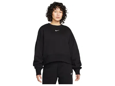 Nike Sportswear Phoenix Fleece Over-oversized Crew Neck Sweatshirt In Black