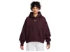 Nike Sportswear Phoenix Fleece Over-oversized Pullover Hoodie In Burgundy