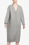 Nike Women's  Sportswear Phoenix Fleece Oversized Long Cardigan In Grey Heather/sail