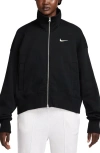 Nike Sportswear Phoenix Fleece Oversize Track Jacket In Sail/black