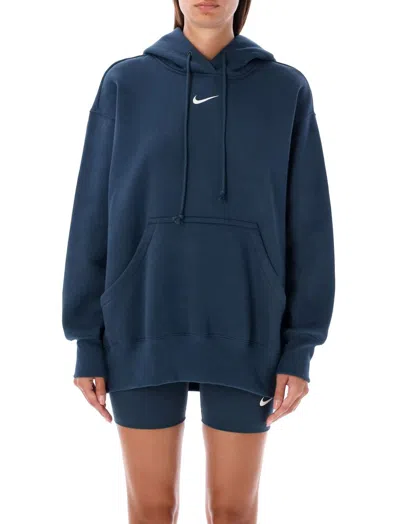 Nike Women's  Sportswear Phoenix Fleece Oversized Pullover Hoodie In Navy
