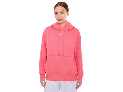 Nike Sportswear Phoenix Fleece Oversized Pullover Hoodie In Pink