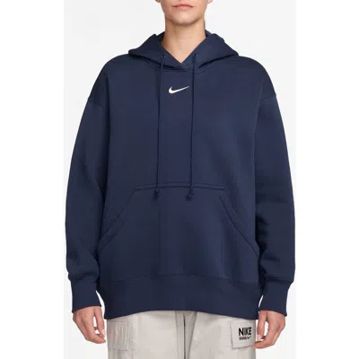 Nike Sportswear Phoenix Fleece Oversized Pullover Hoodie In Blue