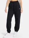 Nike Sportswear Phoenix High Waist Wide Leg Sweatpants In Black