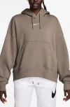 Nike Sportswear Phoenix Fleece Pullover Hoodie In Mink Brown/sail