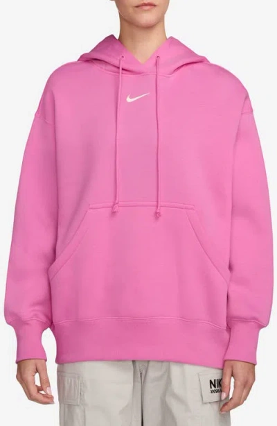 Nike Sportswear Phoenix Fleece Pullover Hoodie In Pink