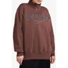 Nike Sportswear Phoenix Fleece Quarter Zip Longline Sweatshirt In Brown/armory Navy