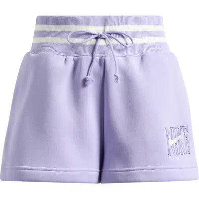 Nike Sportswear Phoenix Fleece Shorts In Purple