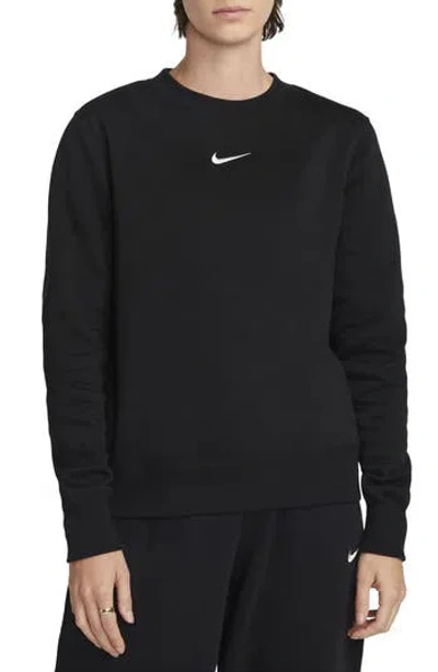 Nike Sportswear Phoenix Fleece Sweatshirt In Black/sail