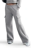 Nike Sportswear Phoenix Fleece Wide Leg Cargo Sweatpants In Gray