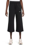 Nike Women's  Sportswear Phoenix Fleece High-waisted Cropped Sweatpants In Black/sail