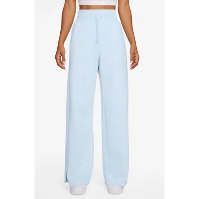 Nike Sportswear Phoenix High Waist Wide Leg Sweatpants In Blue