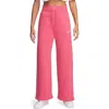 Nike Sportswear Phoenix High Waist Wide Leg Sweatpants In Aster Pink/ Sail