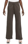 Nike Sportswear Phoenix High Waist Wide Leg Sweatpants In Baroque Brown/ Sail