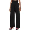Nike Sportswear Phoenix High Waist Wide Leg Sweatpants In Black/sail