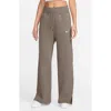 Nike Sportswear Phoenix High Waist Wide Leg Sweatpants In Mink Brown/sail