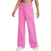 Nike Sportswear Phoenix High Waist Wide Leg Sweatpants In Playful Pink/sail