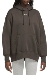 Nike Sportswear Phoenix Oversize Fleece Hoodie In Brown