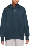 Nike Sportswear Phoenix Oversize Fleece Hoodie In Armory Navy/ Sail