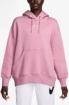 Nike Sportswear Phoenix Oversize Fleece Hoodie In Elemental Pink/sail