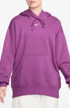 Nike Women's  Sportswear Phoenix Fleece Oversized Pullover Hoodie In Hot Fuchsia/sail